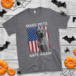 Trump Supporter T Shirt Make Pets Safe Again Dog Vintage American Flag TS11 Charcoal Print Your Wear