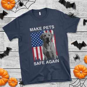 Trump Supporter T Shirt Make Pets Safe Again Dog Vintage American Flag TS11 Navy Print Your Wear