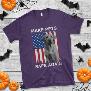 Trump Supporter T Shirt Make Pets Safe Again Dog Vintage American Flag TS11 Purple Print Your Wear