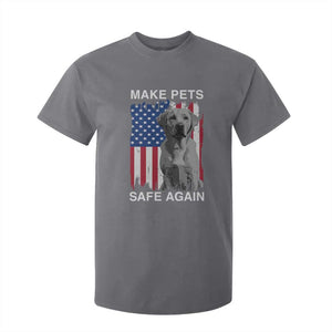 Trump Supporter T Shirt For Kid Make Pets Safe Again Dog Vintage American Flag TS11 Charcoal Print Your Wear