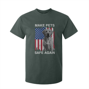 Trump Supporter T Shirt For Kid Make Pets Safe Again Dog Vintage American Flag TS11 Dark Forest Green Print Your Wear