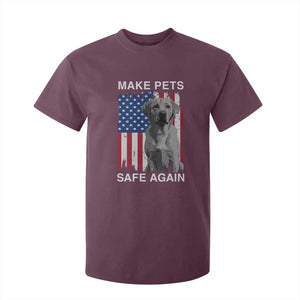 Trump Supporter T Shirt For Kid Make Pets Safe Again Dog Vintage American Flag TS11 Maroon Print Your Wear