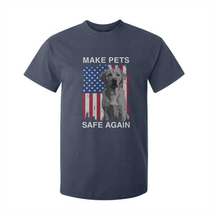 Trump Supporter T Shirt For Kid Make Pets Safe Again Dog Vintage American Flag TS11 Navy Print Your Wear