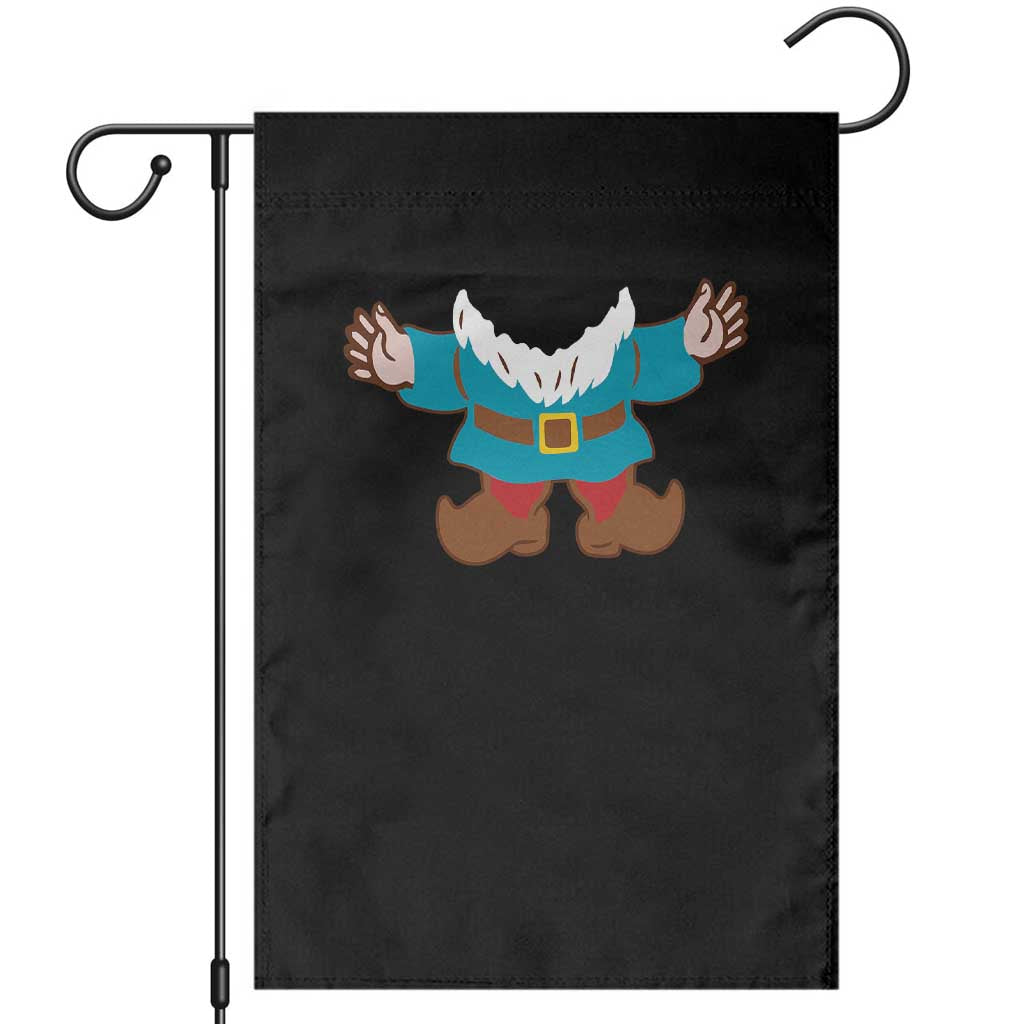 Funny Halloween Garden Flag Garden Gnome Body Costume Beard TS11 Black Print Your Wear