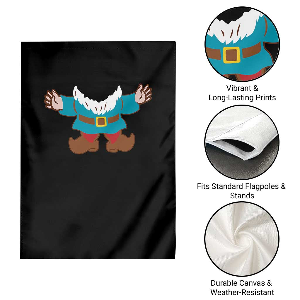 Funny Halloween Garden Flag Garden Gnome Body Costume Beard TS11 Print Your Wear