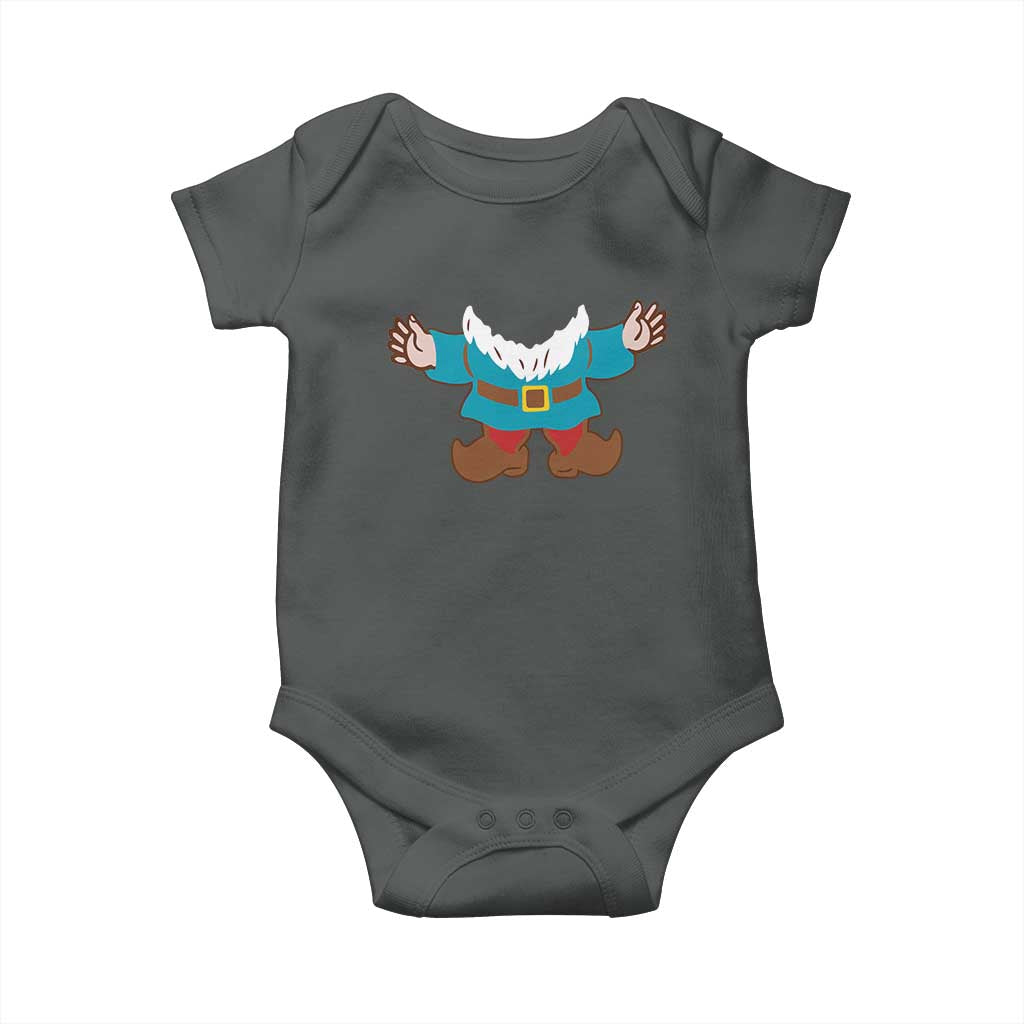Funny Halloween Baby Onesie Garden Gnome Body Costume Beard TS11 Dark Heather Print Your Wear