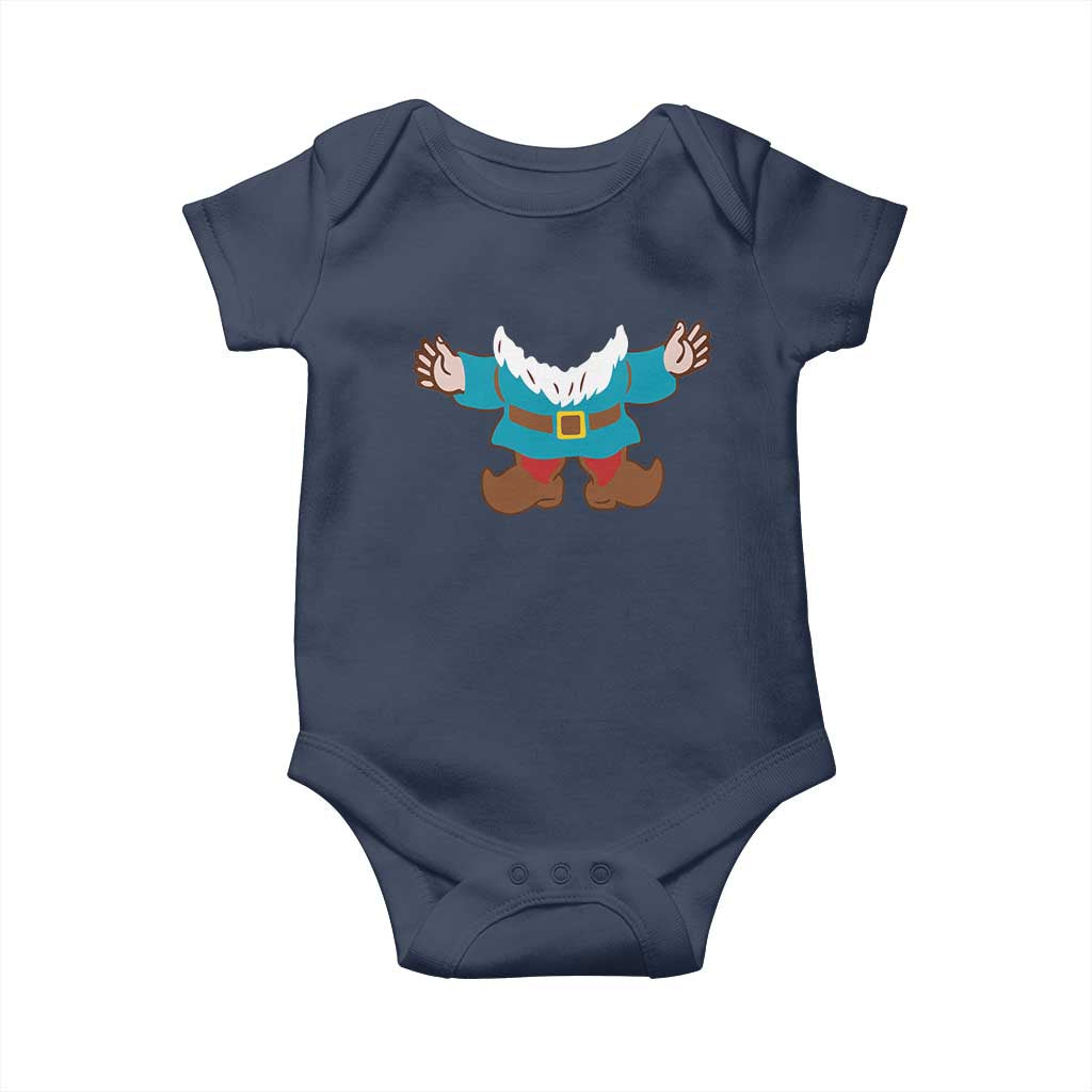 Funny Halloween Baby Onesie Garden Gnome Body Costume Beard TS11 Navy Print Your Wear