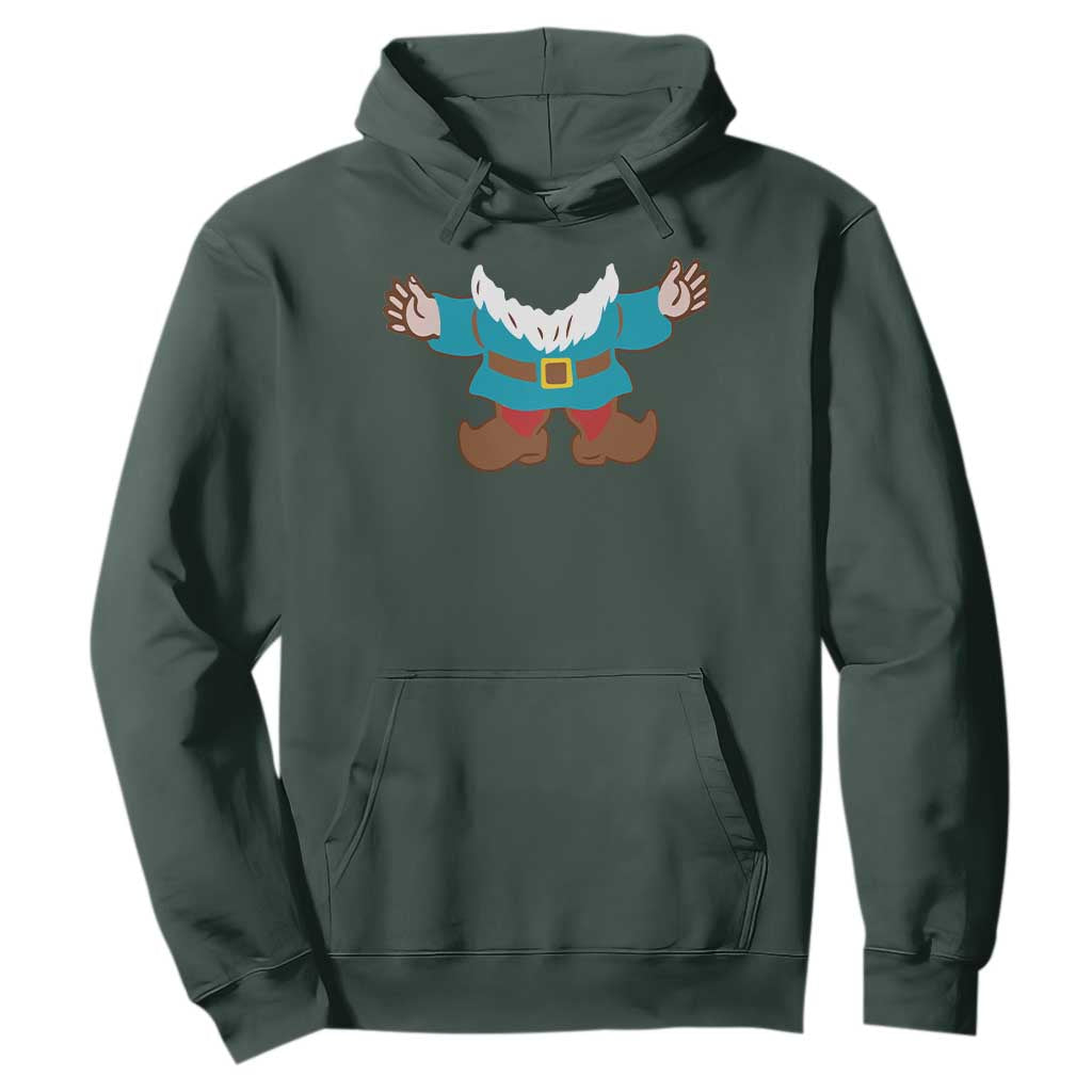 Funny Halloween Hoodie Garden Gnome Body Costume Beard TS11 Dark Forest Green Print Your Wear