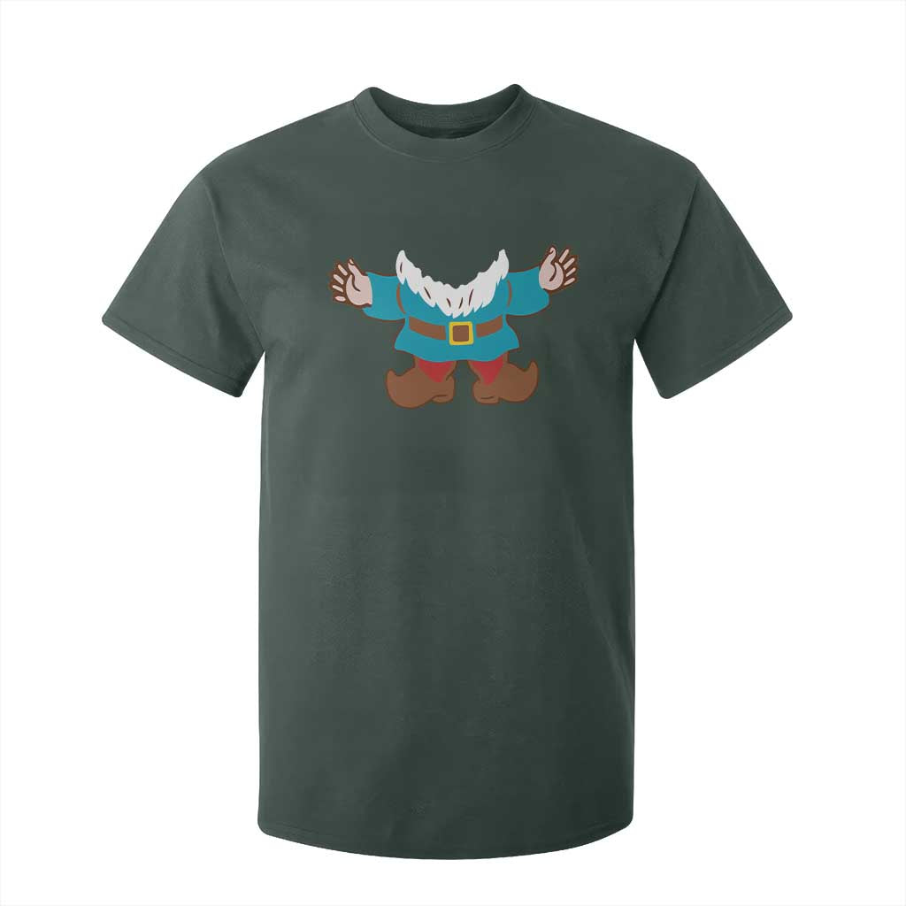 Funny Halloween T Shirt For Kid Garden Gnome Body Costume Beard TS11 Dark Forest Green Print Your Wear