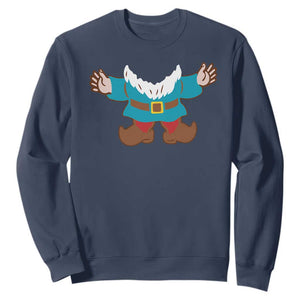 Funny Halloween Sweatshirt Garden Gnome Body Costume Beard TS11 Navy Print Your Wear