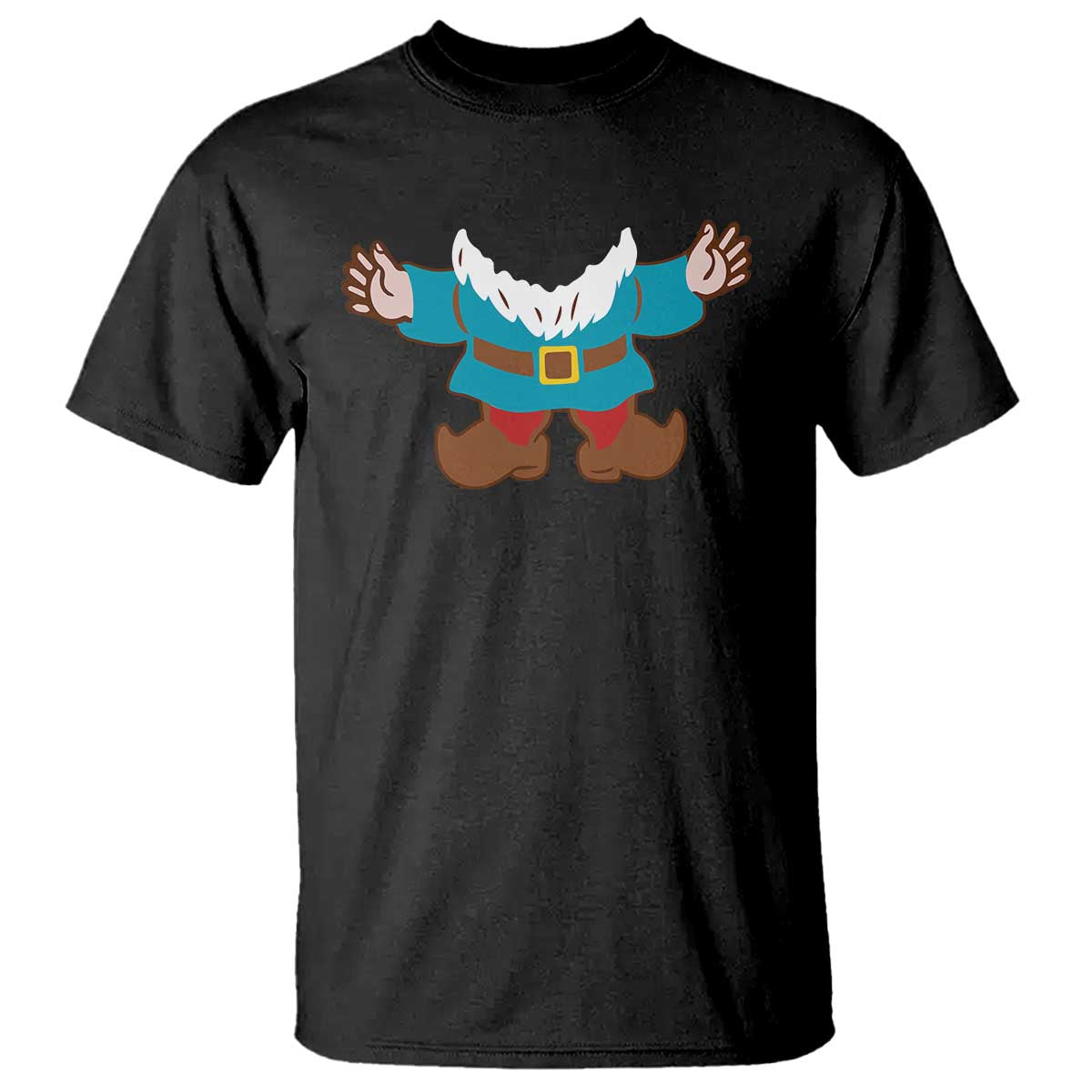 Funny Halloween T Shirt Garden Gnome Body Costume Beard TS11 Black Print Your Wear