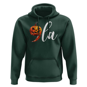 Harris Halloween Hoodie Comma La Kamala Horror Pumpkin Punctuation Knife TS11 Dark Forest Green Print Your Wear