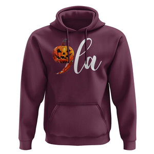 Harris Halloween Hoodie Comma La Kamala Horror Pumpkin Punctuation Knife TS11 Maroon Print Your Wear