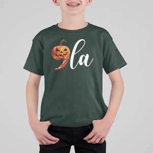 Harris Halloween T Shirt For Kid Comma La Kamala Horror Pumpkin Punctuation Knife TS11 Dark Forest Green Print Your Wear