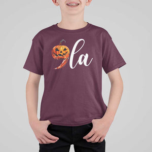 Harris Halloween T Shirt For Kid Comma La Kamala Horror Pumpkin Punctuation Knife TS11 Maroon Print Your Wear