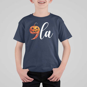 Harris Halloween T Shirt For Kid Comma La Kamala Horror Pumpkin Punctuation Knife TS11 Navy Print Your Wear