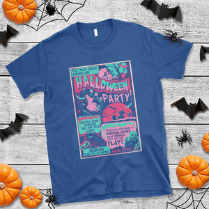 Halloween Party Poster T Shirt Terror Old Time Halloween Horror Movies Characters Skull Mummy Grave TS11 Royal Blue Print Your Wear