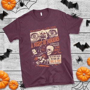 Halloween T Shirt Vintage Horror Movies Poster Skull Witch Grave Zombie TS11 Maroon Print Your Wear