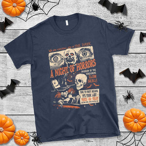 Halloween T Shirt Vintage Horror Movies Poster Skull Witch Grave Zombie TS11 Navy Print Your Wear