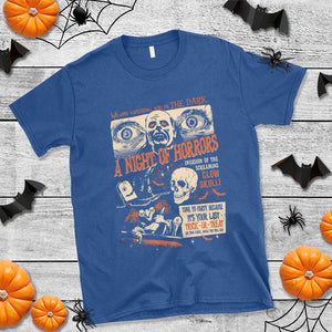 Halloween T Shirt Vintage Horror Movies Poster Skull Witch Grave Zombie TS11 Royal Blue Print Your Wear