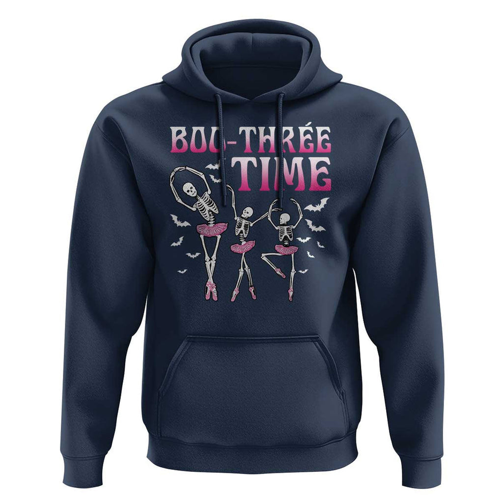 Funny Halloween Ballet Hoodie Boo Three Time Bourree Skeleton Dancer Bat TS11 Navy Print Your Wear