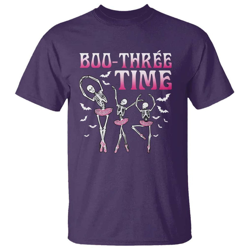 Funny Halloween Ballet T Shirt Boo Three Time Bourree Skeleton Dancer Bat TS11 Purple Print Your Wear
