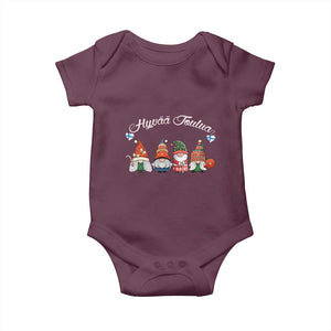 Hyvaa Joulua Baby Onesie Finland Christmas Gnome Korsns Sweater TS11 Maroon Print Your Wear