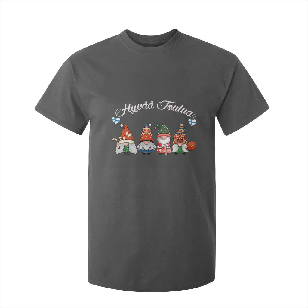 Hyvaa Joulua T Shirt For Kid Finland Christmas Gnome Korsns Sweater TS11 Dark Heather Print Your Wear