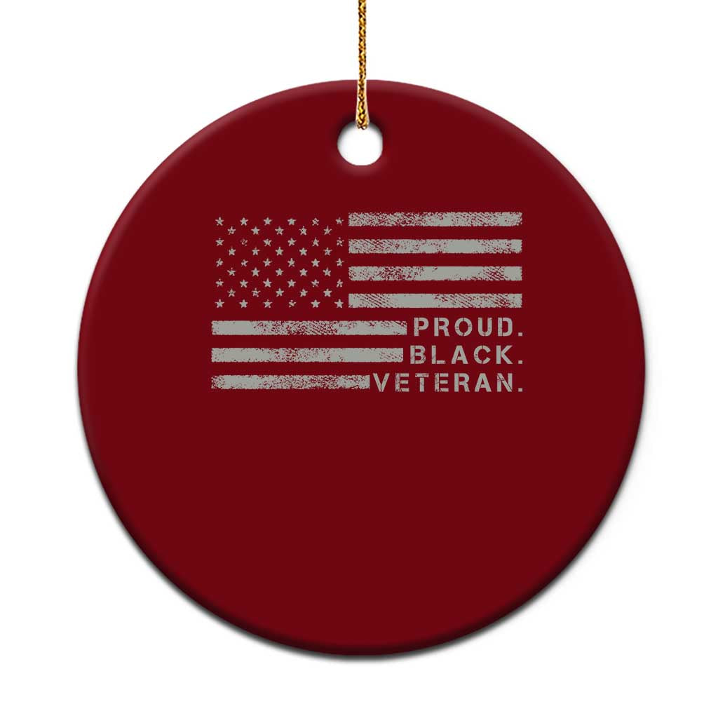 Proud Black Veteran Ceramic Ornament Veterans Day Proud Vintage American Flag Military TS11 1pc Print Your Wear