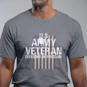 Patriotic Veterans T Shirt U.S Army Veteran Defender Of Freedom TS11 Charcoal Print Your Wear