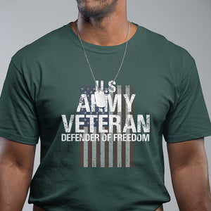 Patriotic Veterans T Shirt U.S Army Veteran Defender Of Freedom TS11 Dark Forest Green Print Your Wear