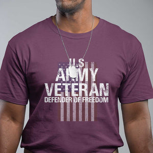 Patriotic Veterans T Shirt U.S Army Veteran Defender Of Freedom TS11 Maroon Print Your Wear