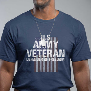 Patriotic Veterans T Shirt U.S Army Veteran Defender Of Freedom TS11 Navy Print Your Wear