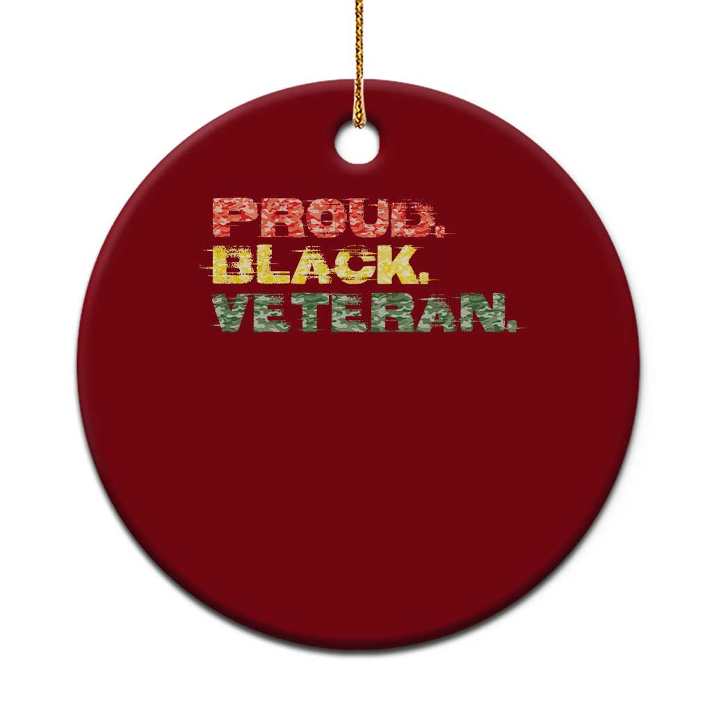 Proud Black Veteran Ceramic Ornament Veterans Day Proud Military Camouflage TS11 1pc Red Print Your Wear