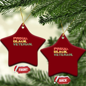 Proud Black Veteran Ceramic Ornament Veterans Day Proud Military Camouflage TS11 Print Your Wear