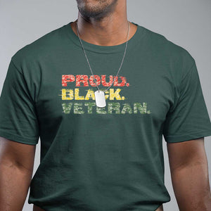 Proud Black Veteran T Shirt Veterans Day Proud Military Camouflage TS11 Dark Forest Green Print Your Wear