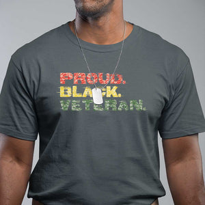 Proud Black Veteran T Shirt Veterans Day Proud Military Camouflage TS11 Dark Heather Print Your Wear