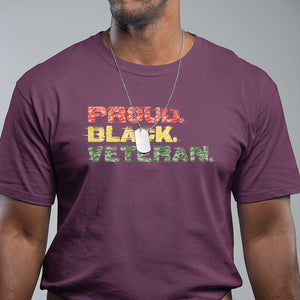 Proud Black Veteran T Shirt Veterans Day Proud Military Camouflage TS11 Maroon Print Your Wear