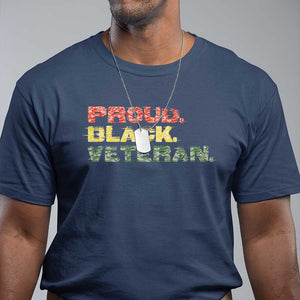 Proud Black Veteran T Shirt Veterans Day Proud Military Camouflage TS11 Navy Print Your Wear