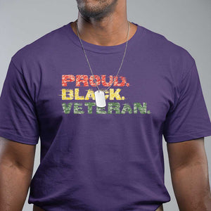 Proud Black Veteran T Shirt Veterans Day Proud Military Camouflage TS11 Purple Print Your Wear