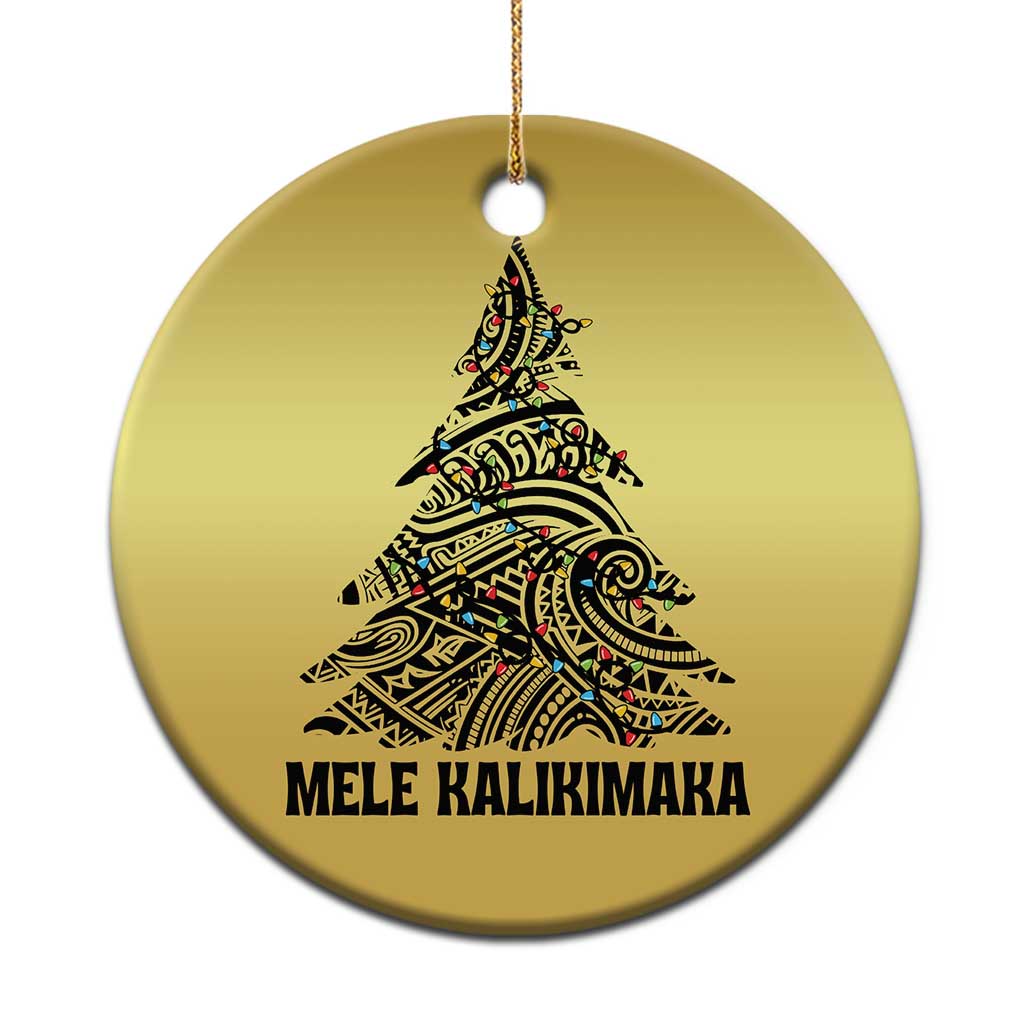 Xmas In Hawaii Christmas Ornament Mele Kalikimaka Christmas Tree Kakau Tattoo TS11 Print Your Wear