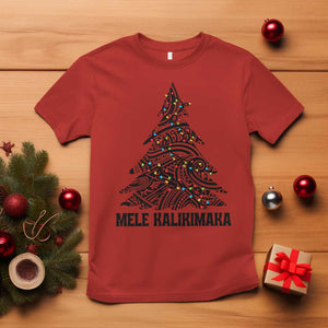 Christmas In Hawaii T Shirt Mele Kalikimaka Christmas Tree Kakau Tattoo TS11 Red Print Your Wear