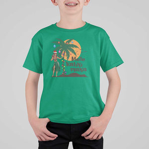 Christmas In Hawaii T Shirt For Kid Mele Kalikimaka Retro Hula Girls Santa Hat Xmas TS11 Irish Green Print Your Wear