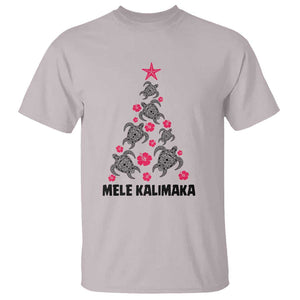 Christmas In Hawaii T Shirt Mele Kalikimaka Kakau Tattoo Turtle Christmas Tree TS11 Ice Gray Print Your Wear