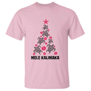 Christmas In Hawaii T Shirt Mele Kalikimaka Kakau Tattoo Turtle Christmas Tree TS11 Light Pink Print Your Wear