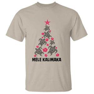 Christmas In Hawaii T Shirt Mele Kalikimaka Kakau Tattoo Turtle Christmas Tree TS11 Sand Print Your Wear