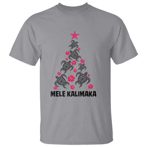 Christmas In Hawaii T Shirt Mele Kalikimaka Kakau Tattoo Turtle Christmas Tree TS11 Sport Gray Print Your Wear