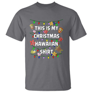 Christmas In Hawaii T Shirt This Is My Christmas Hawaiian Shirt Tikis Hibiscus Flower TS11 Charcoal Print Your Wear