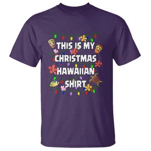 Christmas In Hawaii T Shirt This Is My Christmas Hawaiian Shirt Tikis Hibiscus Flower TS11 Purple Print Your Wear