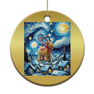 Yule Goat Christmas Ornament Yule Starry Night Winter Solstice Xmas Vincent Van Gogh TS11 Print Your Wear